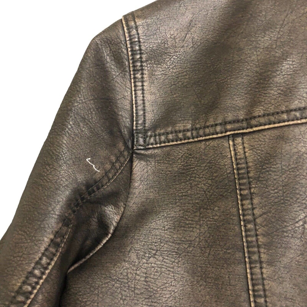 Men's Levi's Sherpa-Lined Faux-Leather Aviator Trucker Jacket Size S NWT - Picture 12 of 15